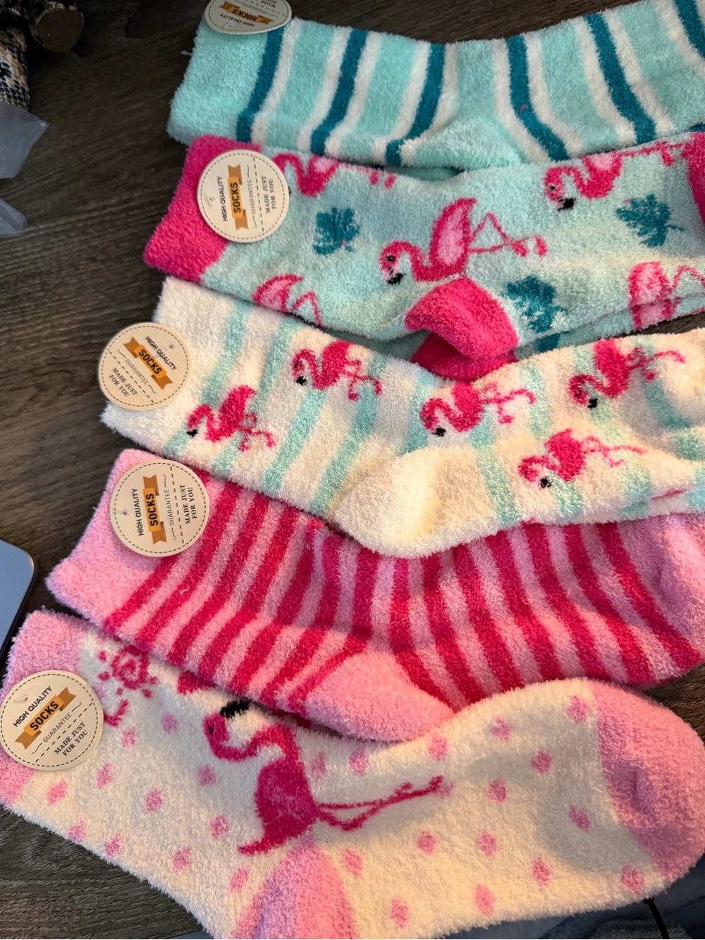 5 pair fuzzy sock lot